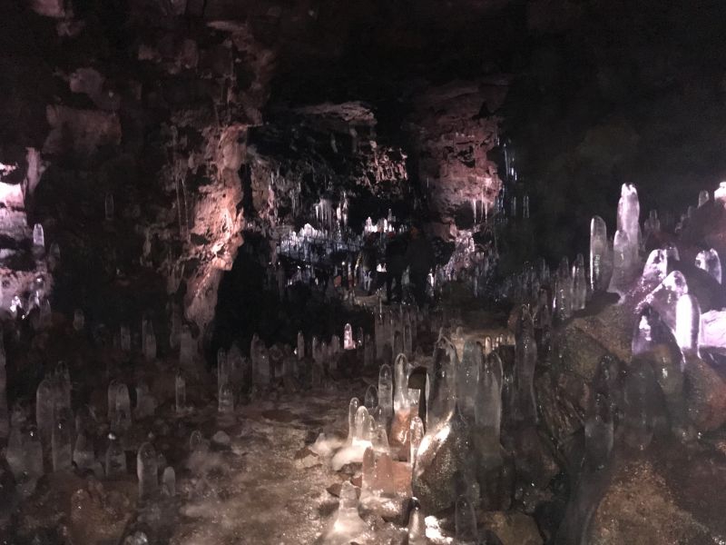 Lava Cave - Ice Stalagmites